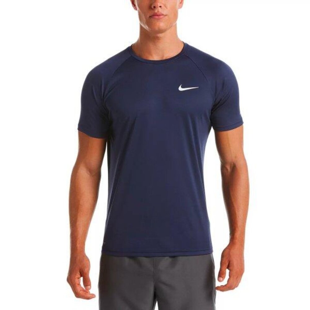 Nike Hydroguard Short Sleeve Swim T-Shirt  Men's Size Small Medium Navy NWT